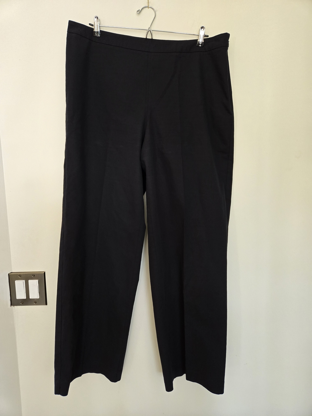 Classic Black Wide Leg Linen Pants